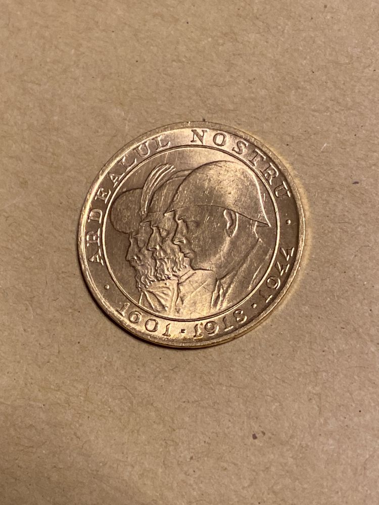 Moneda aur Ardealul Nostru Romania 1944, 6,55 grame, 22 k