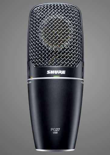 Конденсаторный микрофон SHURE PG27 USB для Plug & Play