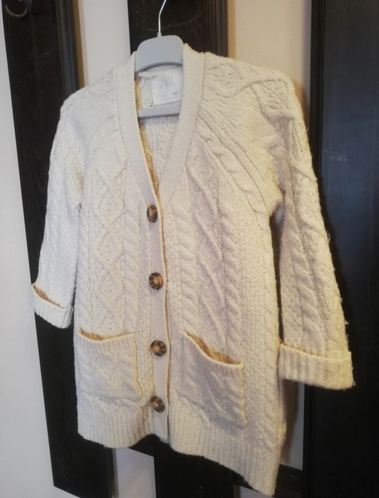 Pulover Zara fete cu mânecă trei sferturi 122 cm 7 ani