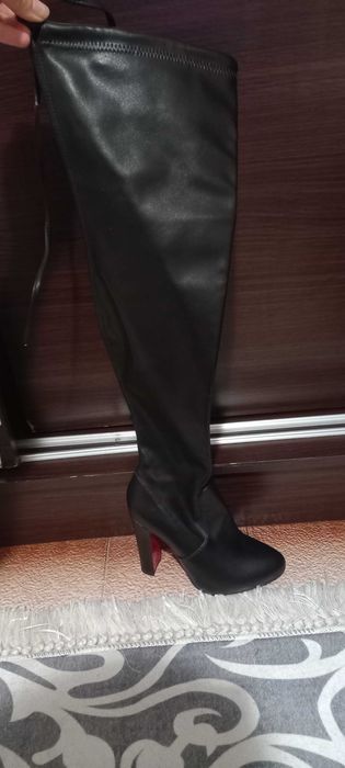 Кожени ботуши на ток