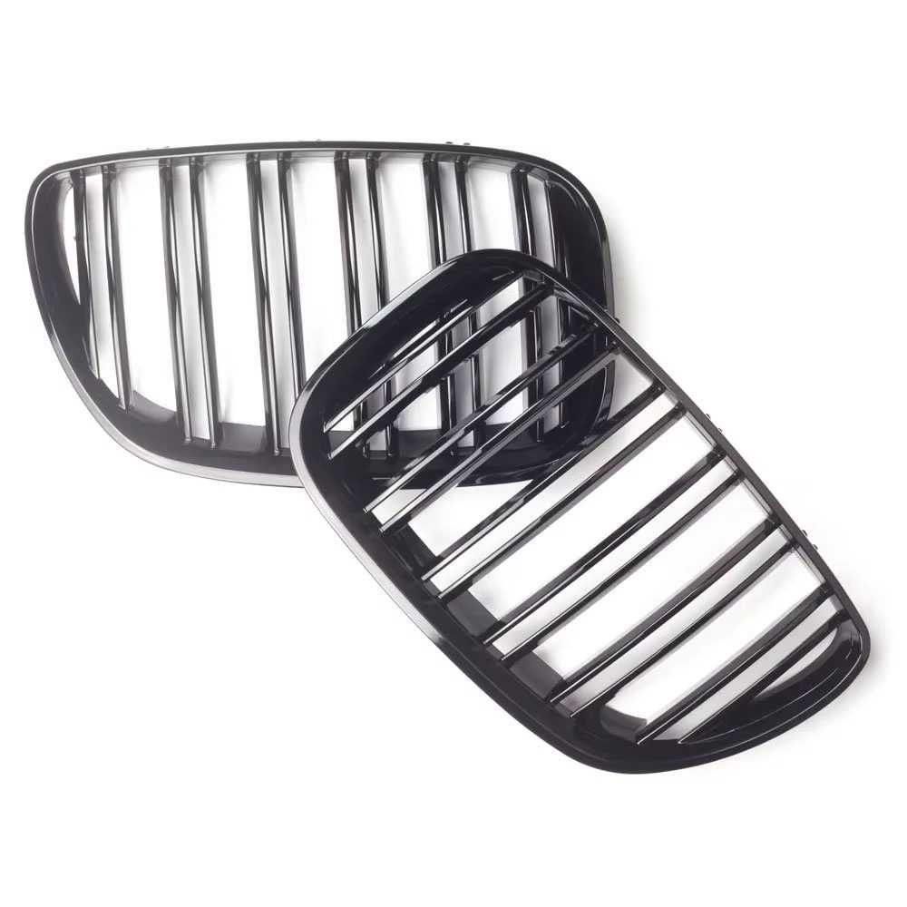 Set 2 grile duble M negru lucios BMW X5 E53 facelift 2003-2006