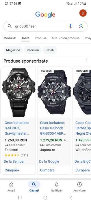 Casio G Shock GravityMaster GR B300 1aer