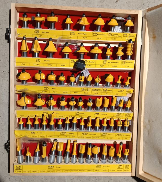 Set Freze pt ober set  de 70 buc freze pt lemn include și penseta de 1