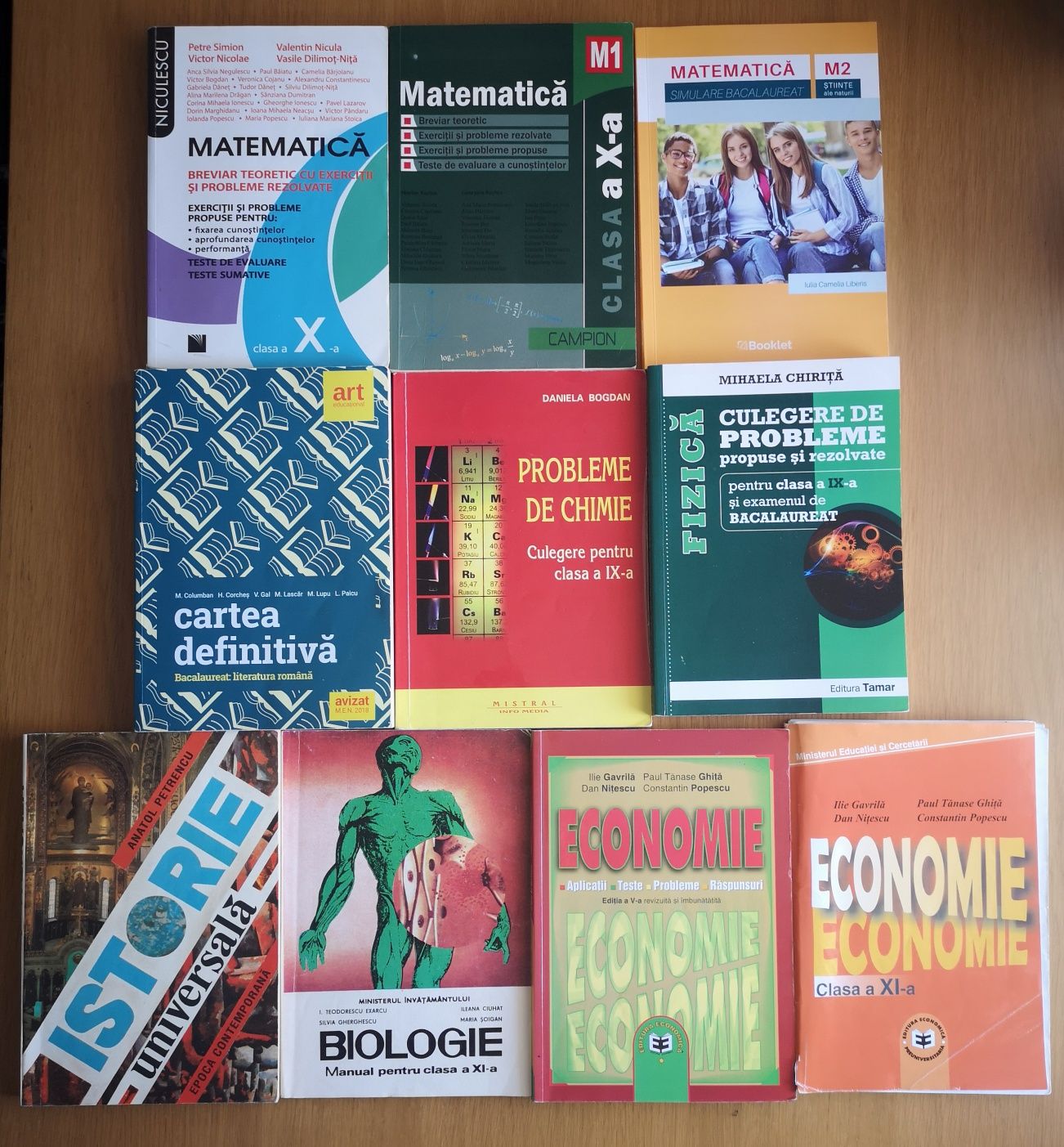 Manuale Matematica Română Fizica Chimie Biologie Istorie BAC