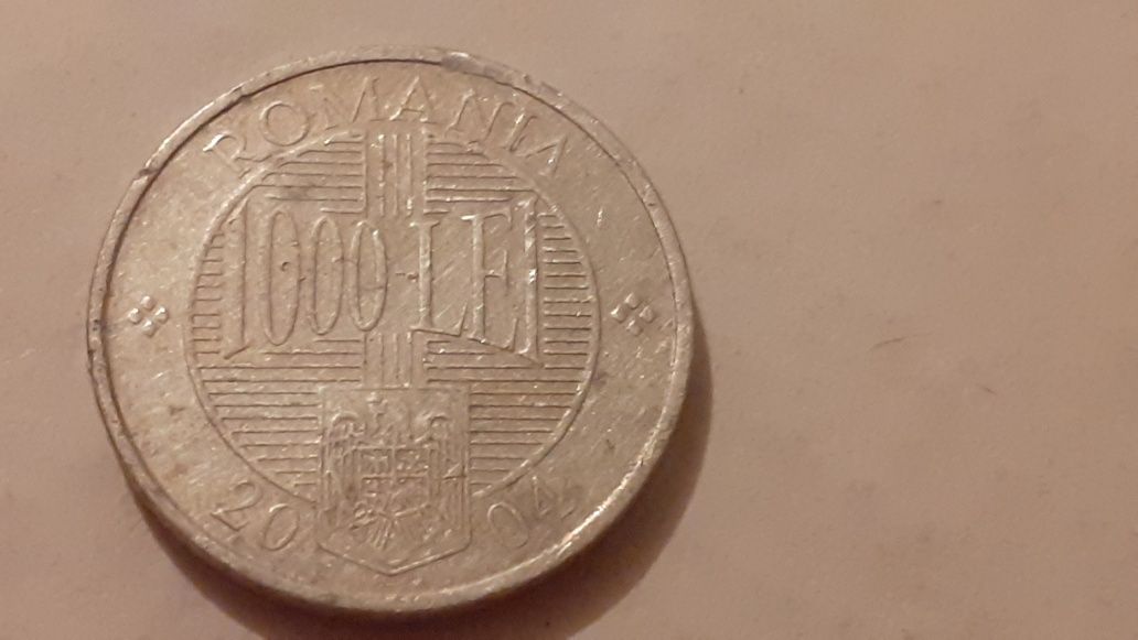monede vechi de 1000 lei an 2001 și 2004