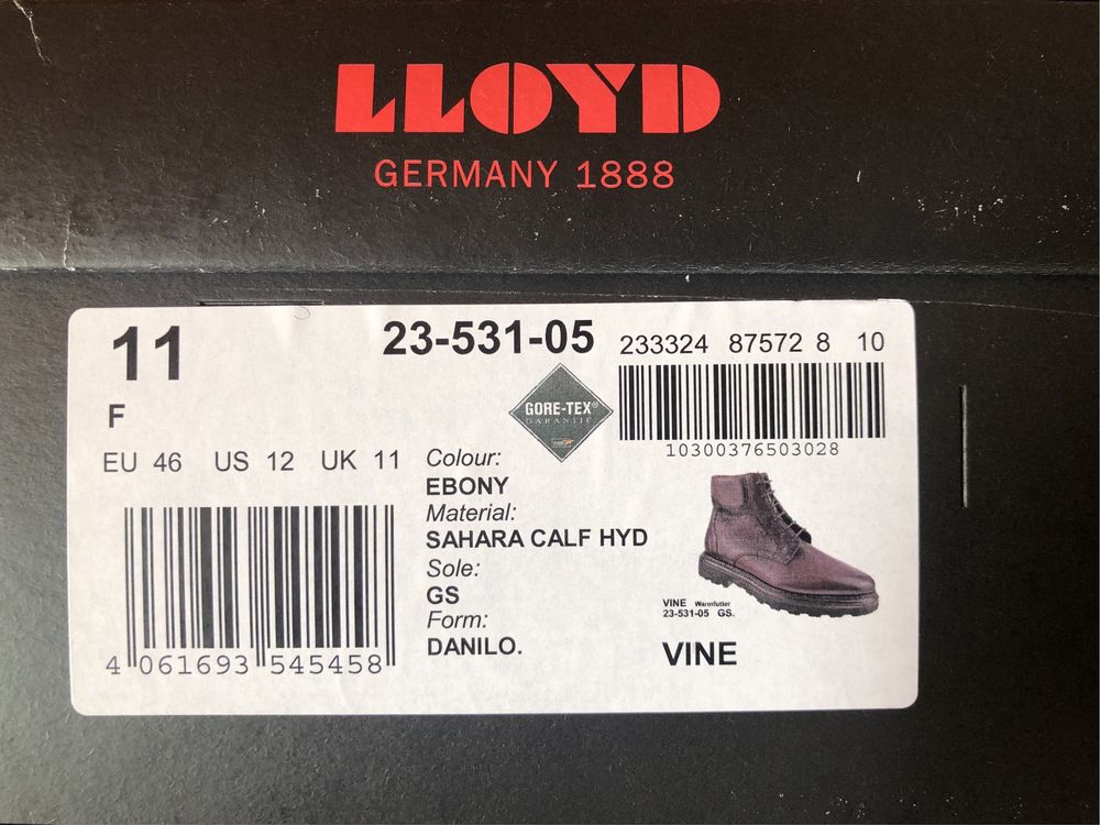 LLOYD - VINE Gore-Tex ОРИГИНАЛНИ мъжки обувки/боти 45 и 46