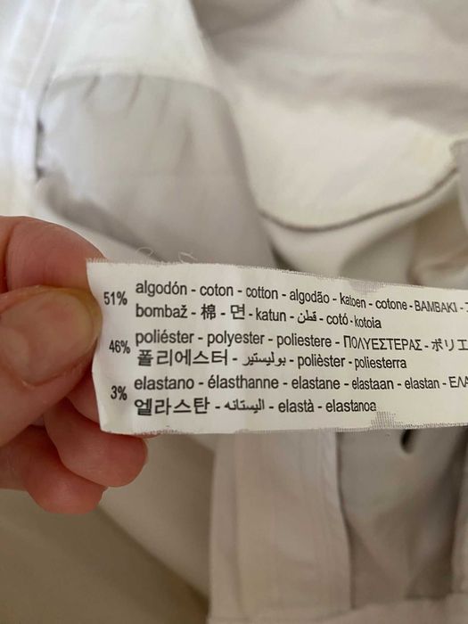 Pantaloni albi Zara marimea XS/34