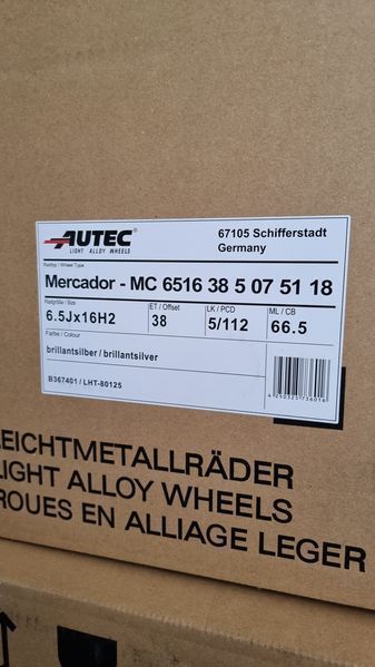 16цола Autec 5х112,Mercedes,Audi,Vw,Skoda 4бр