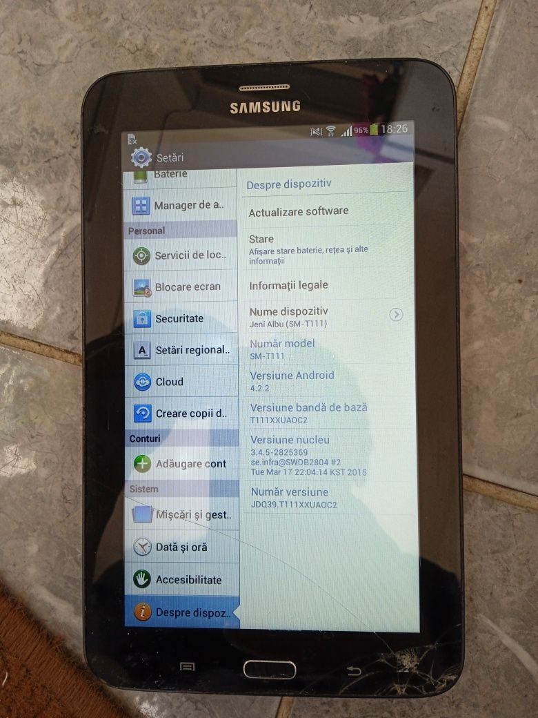 Vind sau schimb tableta Samsung Tab 3 Lite model SM-T 111