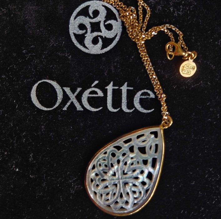 Oxette Колие със седеф, сребро 925 с позлата