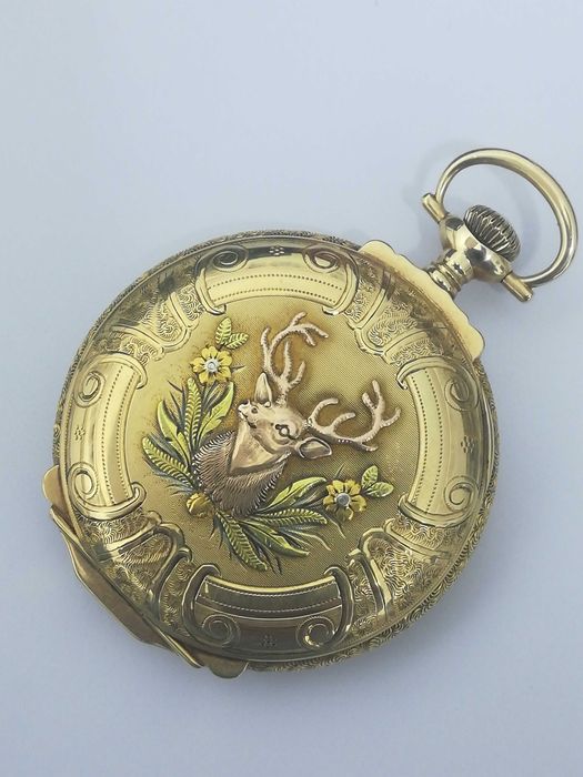 WALTHAM златен джобен часовник– USA multi-color gold 14k, 3 цвята