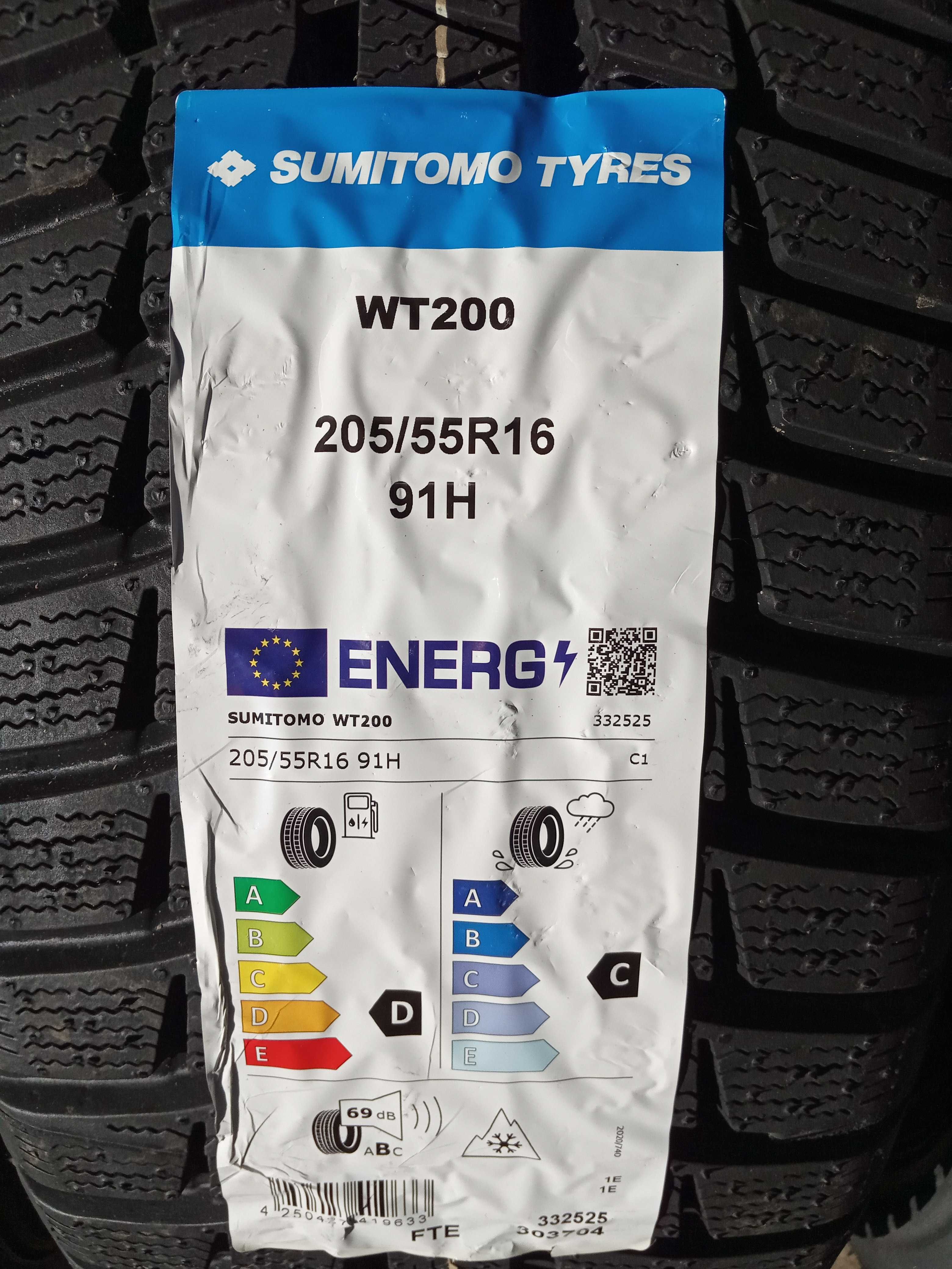 2 Нови зимни гуми 205/55R16 Sumitomo WT200 91H M+S DOT2724 с борд