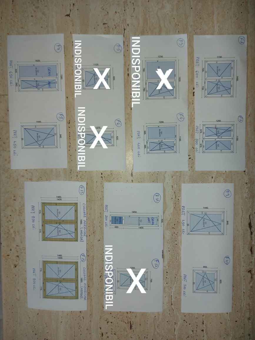 Ferestre pvc cu geam termopan second-hand