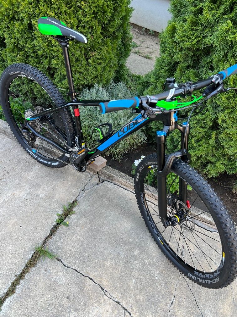 Bicicleta MTB CUBE REACTION CMPT XT 27.5" S CARBON frâne hidraulice