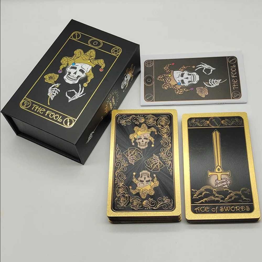 Уникални таро карти пластик - Skeleton Tarot, 7х12см, кутия