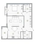 2-комнатная квартира, 60 м², коробка, Koh Ota эт.12/12 алайский 5 мин`