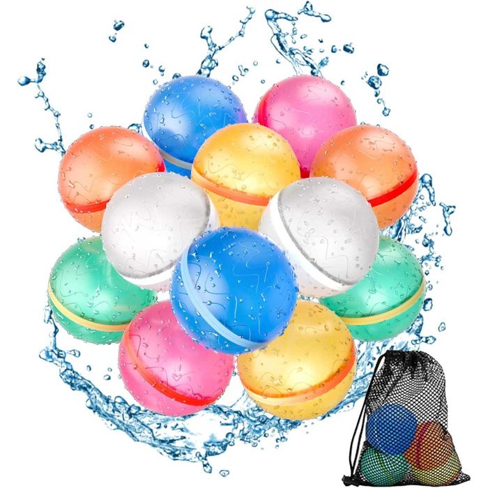 Set 16 mingi silicon pentru apa – inchidere magnetica, reutilizabile