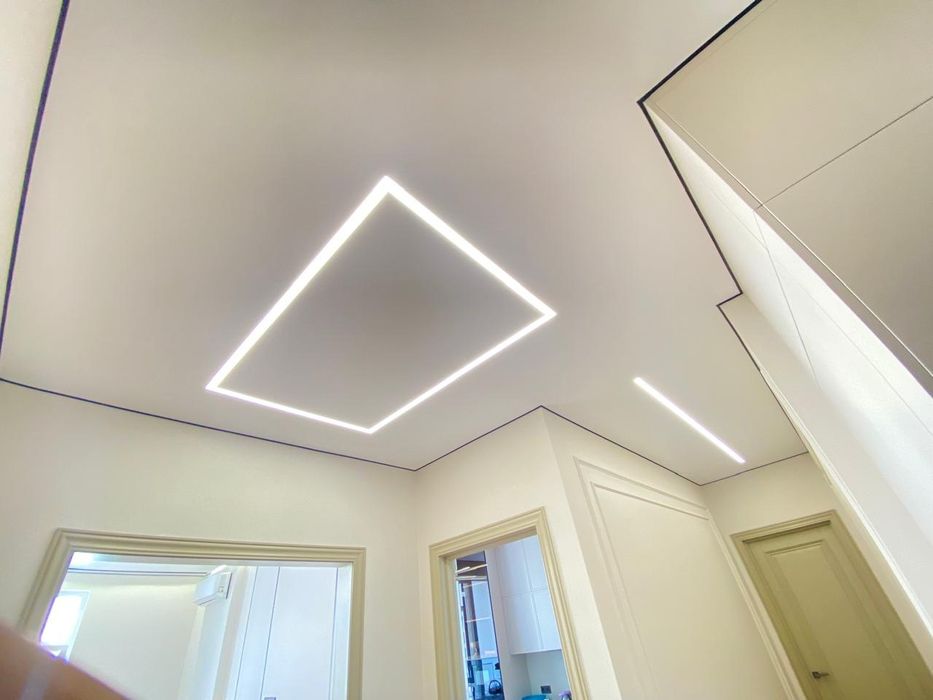 Натяжные потолки 1500т м²!  Акция 9м+1м на Световые линии