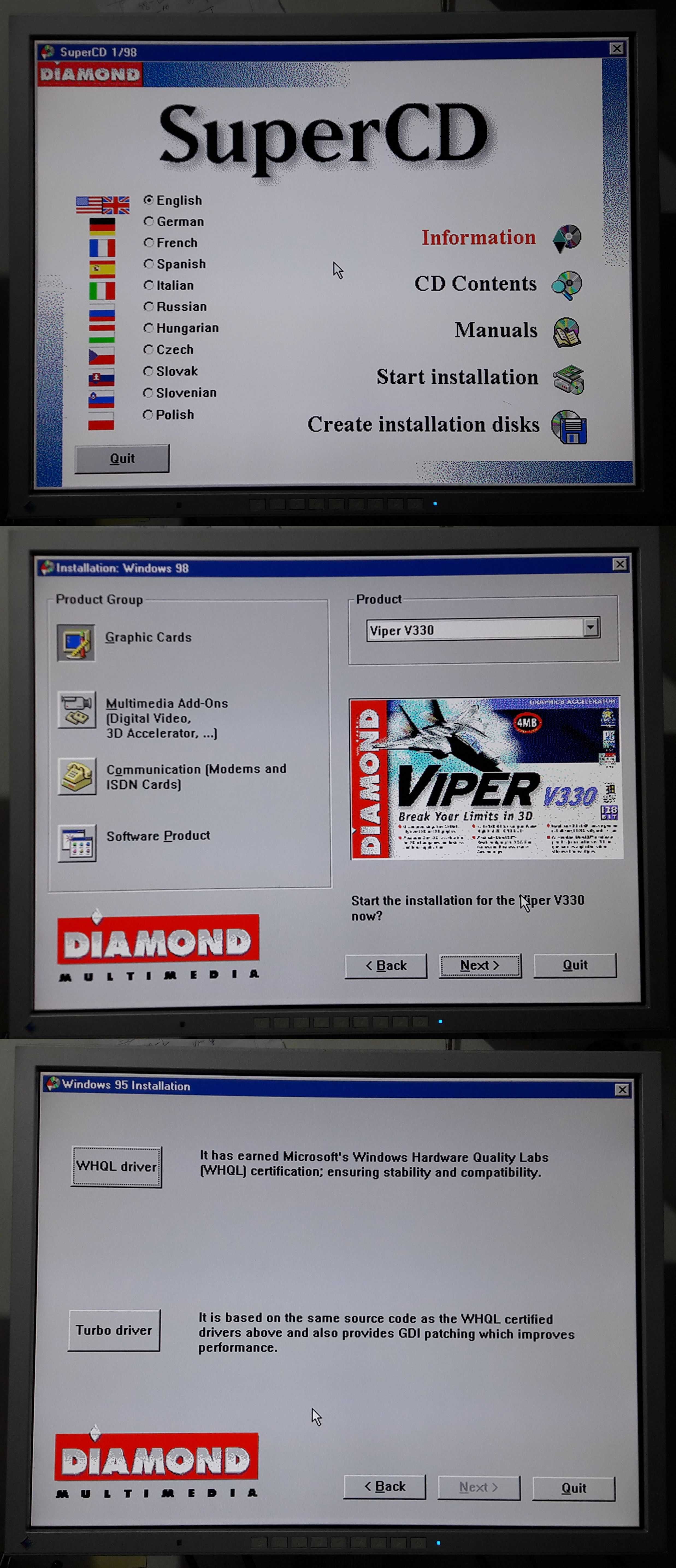 Placa video de colectie - Diamond Viper V330 nVIDIA Riva 128 PCI