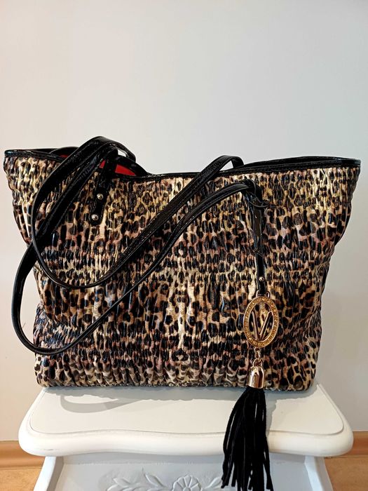 Дамска лачена чанта Nine West принт пантера