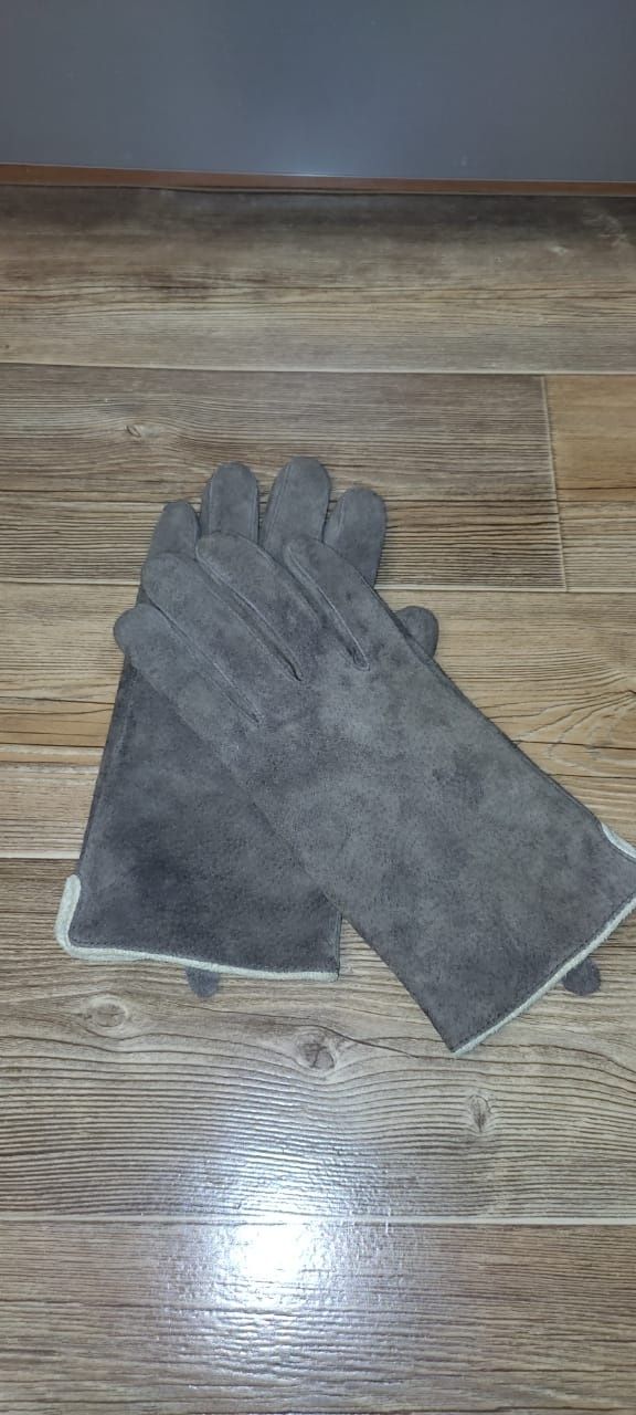 Замшевые натуральные перчатки