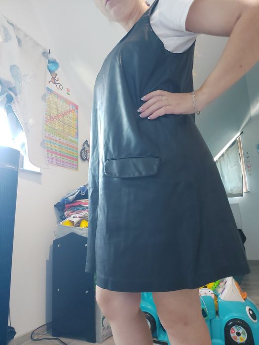 Rochie Salopeta piele Zara
