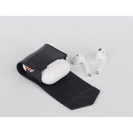 Husa din piele naturala GloMax pentru AirPods cu port pentru incarcare