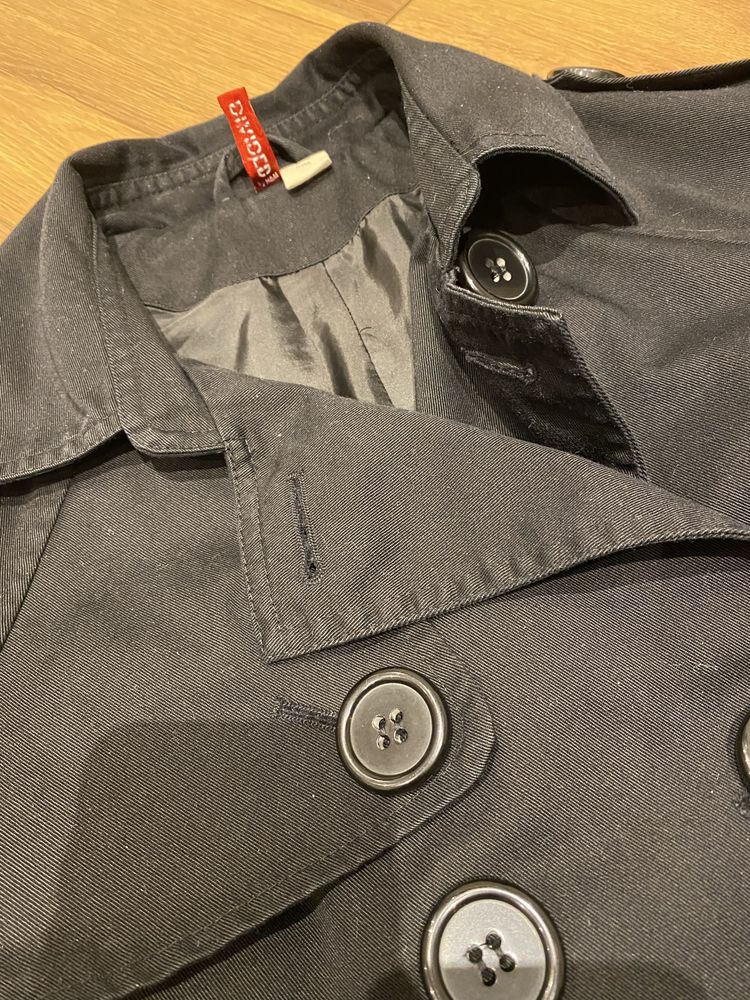 Черно късо яке,сако тренч H&M
