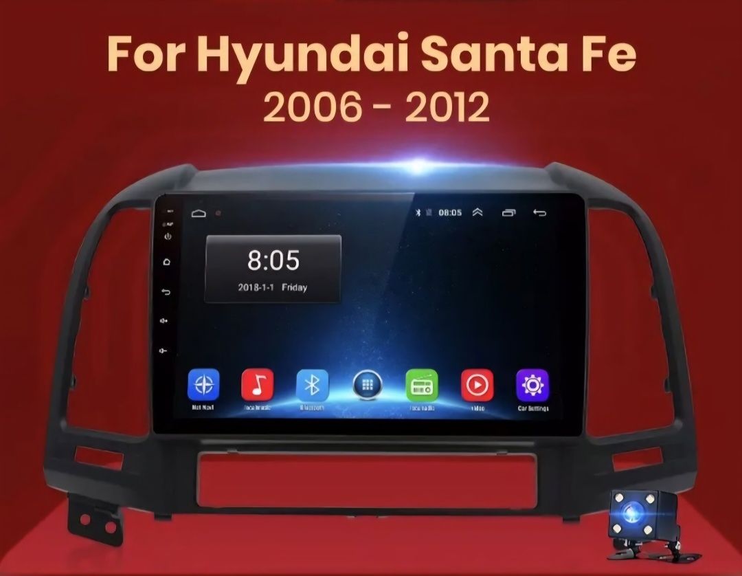 Мултимедия HYUNDAI SANTA FE 2006-2012 хюндай навигация android андроид