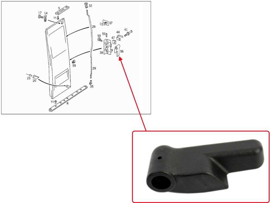 Вътрешна дръжка за плъзгаша врата/багажник Mercedes Sprinter VW LT2/ЛТ