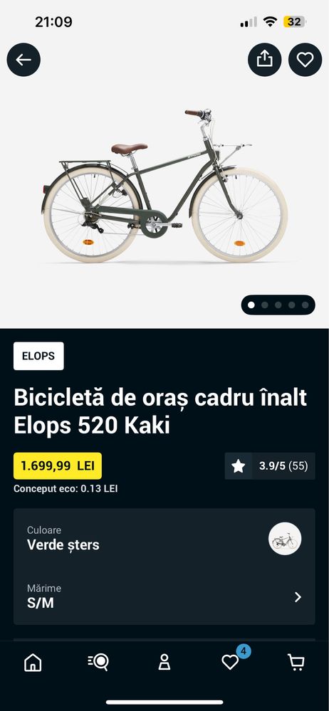 Bicicleta de oras Elops 520