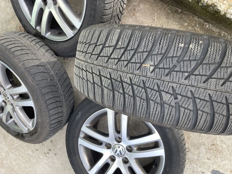 Jante aliaj cauciucuri/anvelope iarna 205/55/16 5x112 vw golf caddy