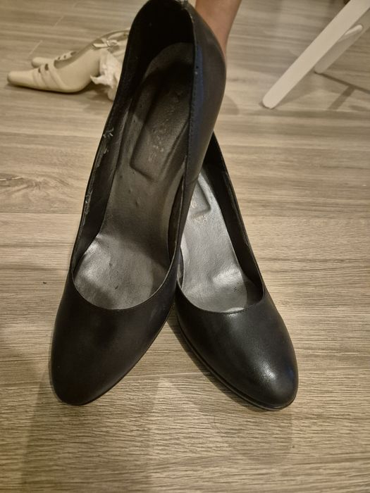 Pantofi piele Tamaris negri impecabili mărime 39