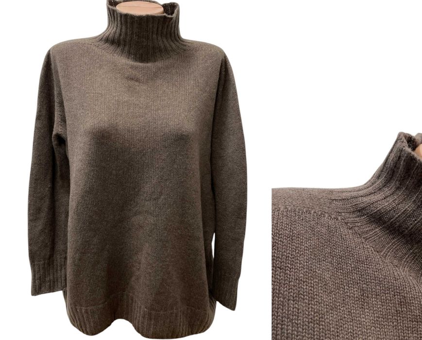 BEAUCOUP размер M / L дамски дебел кашмирен пуловер 100% КАШМИР