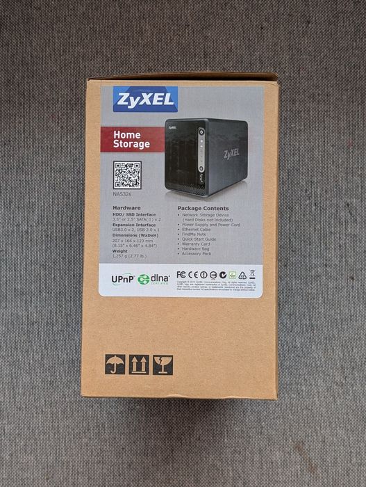 NAS ZyXEL NSA326, Personal Cloud, 1.3Ghz, 512MB DDR3, 2 Bay, 3xUSB