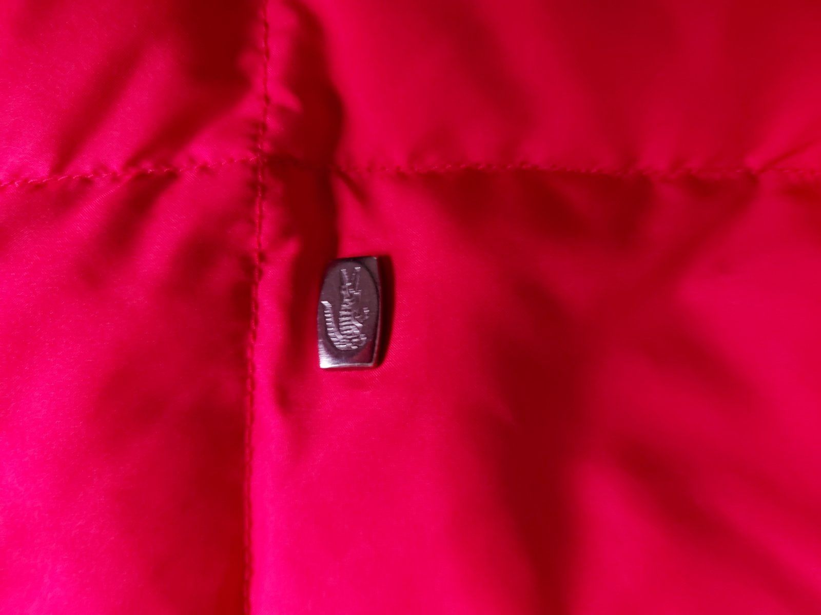 Детско пухено яке, Lacoste, размер 160см, 12-14г.,Женско XS ,червено,