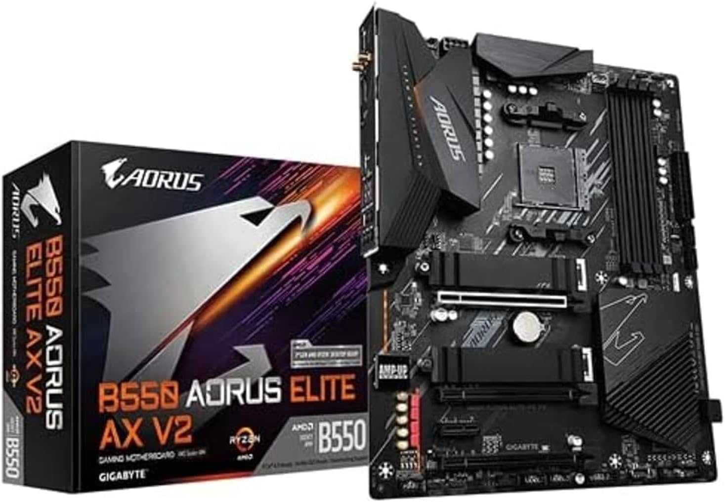 GIGABYTE B550 AORUS Elite AX V2 WIFI + RYZEN 5 5600X 6-Core 4.6GHz AM4