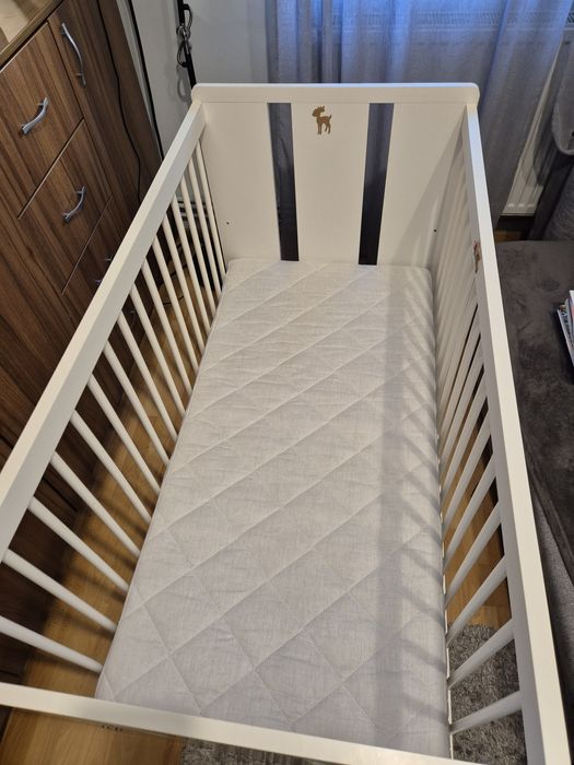 Patut bebe 120x60 cu saltea fibra de cocos