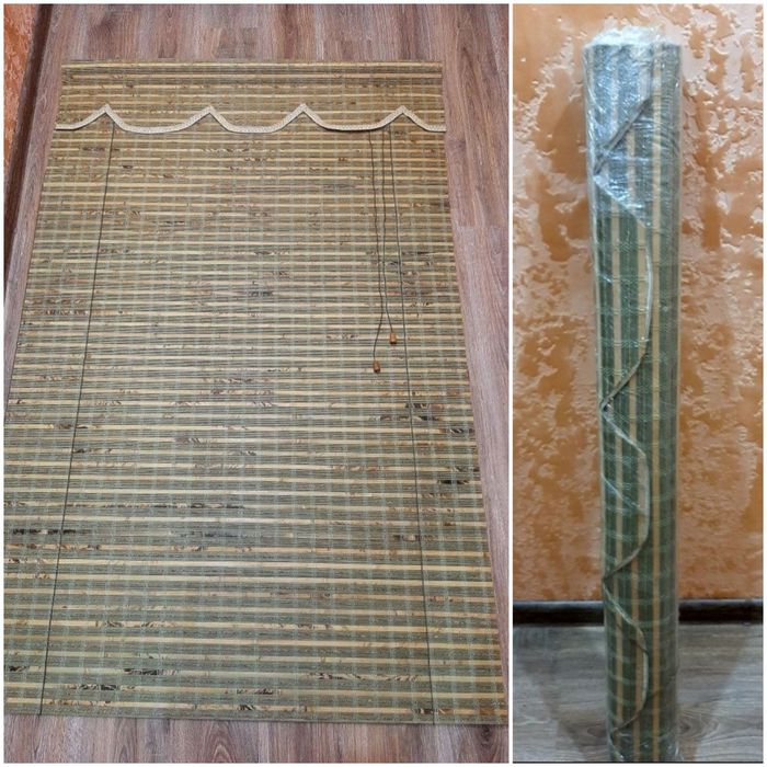 Бамбуковая ролл штора. 120-185см.