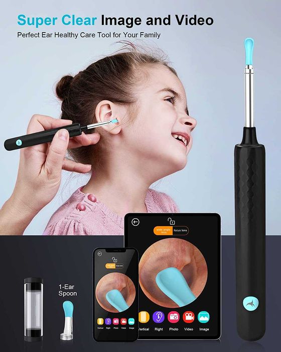 Интелигентен USB-C отоскоп със светлина за възрастни и деца