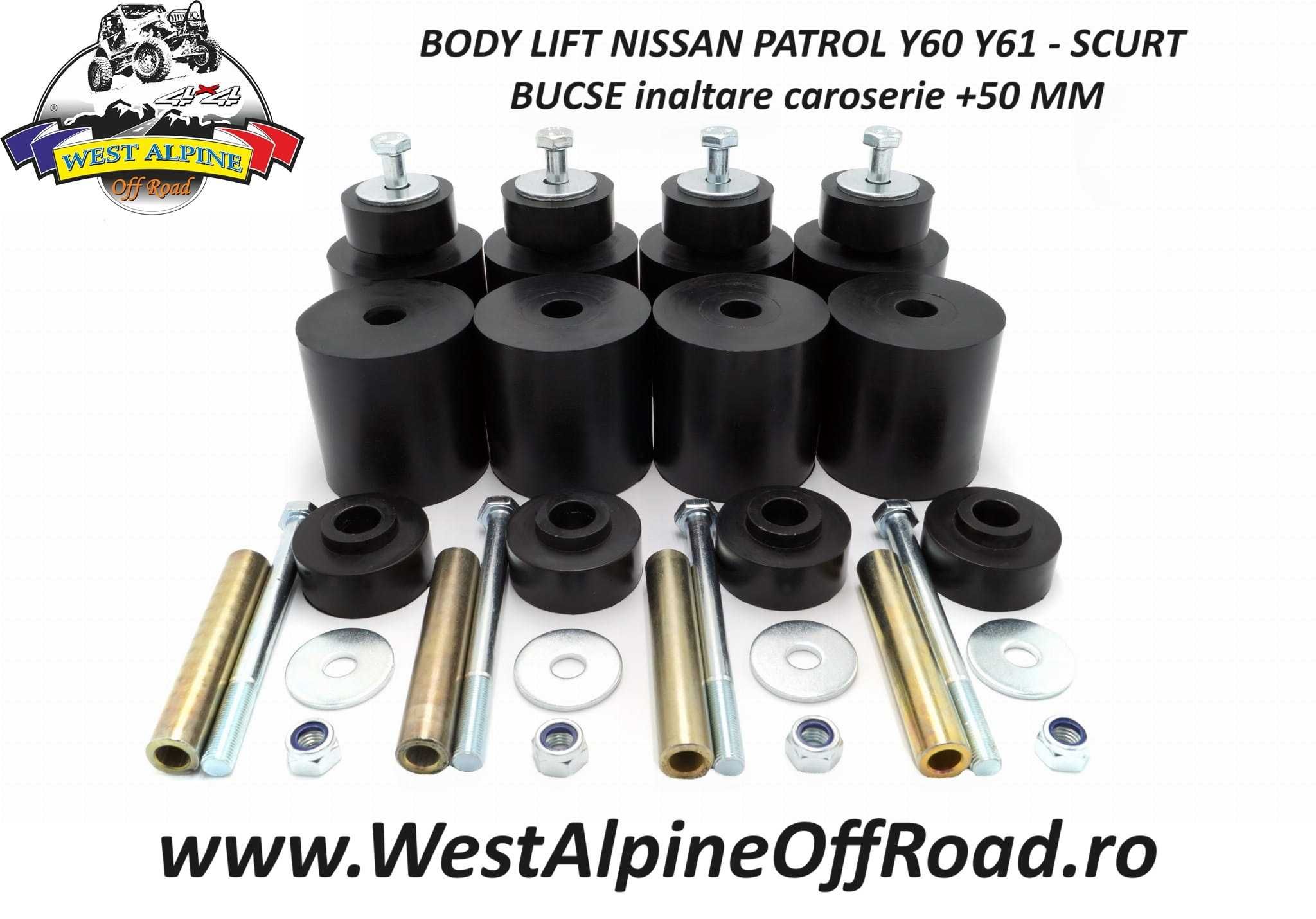 BODY LIFT NISSAN PATROL Y60 Y61 - BUCSE inaltare caroserie +50 MM