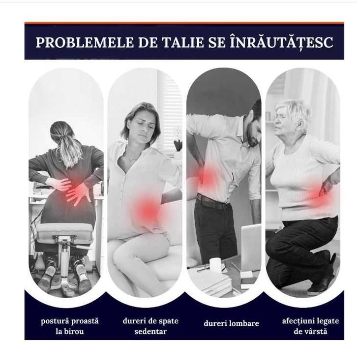 Centura decompresie lombara profesionala, 3 moduri de Incalzire