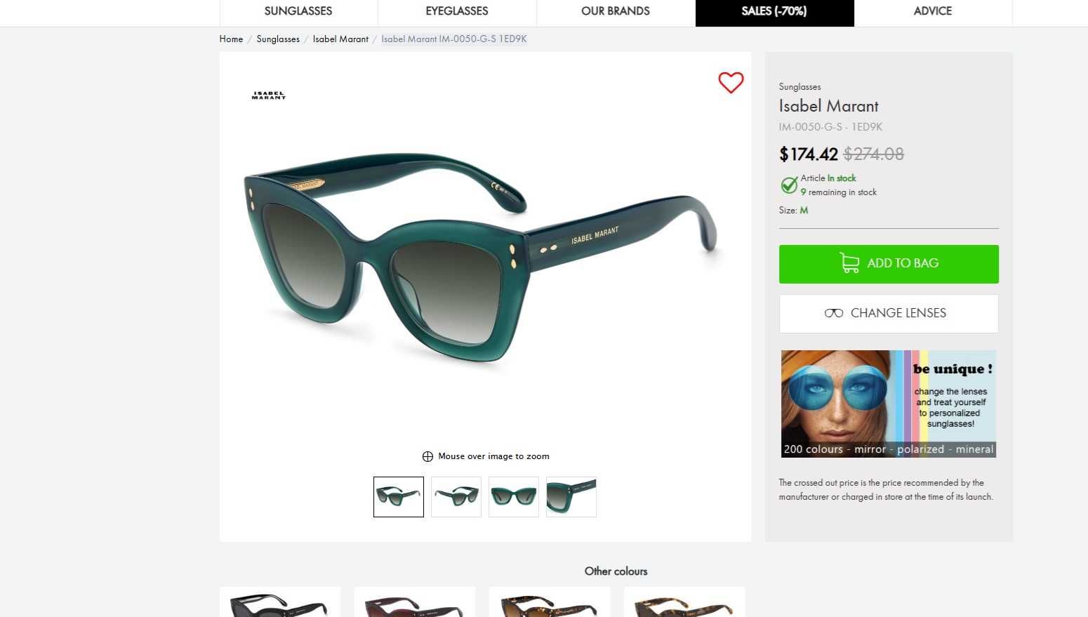 Ochelari de soare Isabel Marant model deosebit reducere 50% magazin!