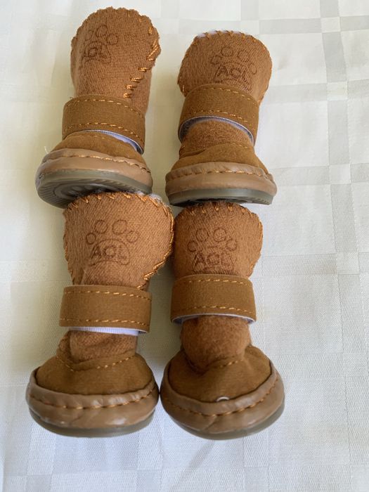 Комплект топъл елек и ботушки за кучета