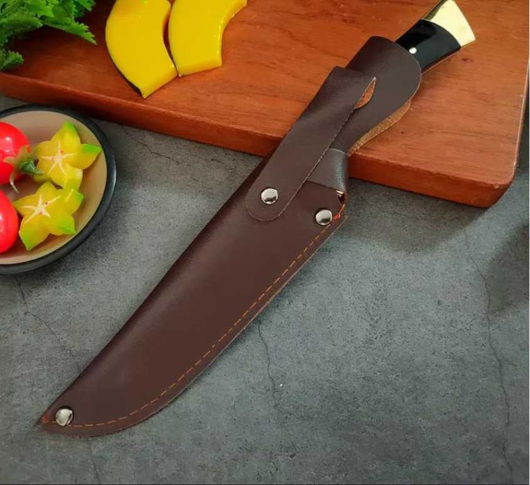 Cutit pakistanez Stainless Steel, Full Tang, teaca piele ECO