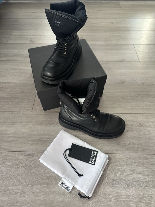 Дамски боти естествена кожа Versace Jeans Couture