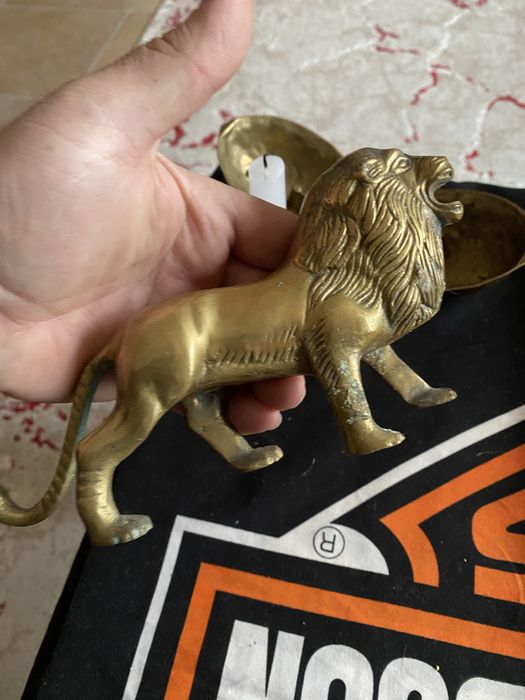 Statueta bronz cu leu, sec XIX, vechi