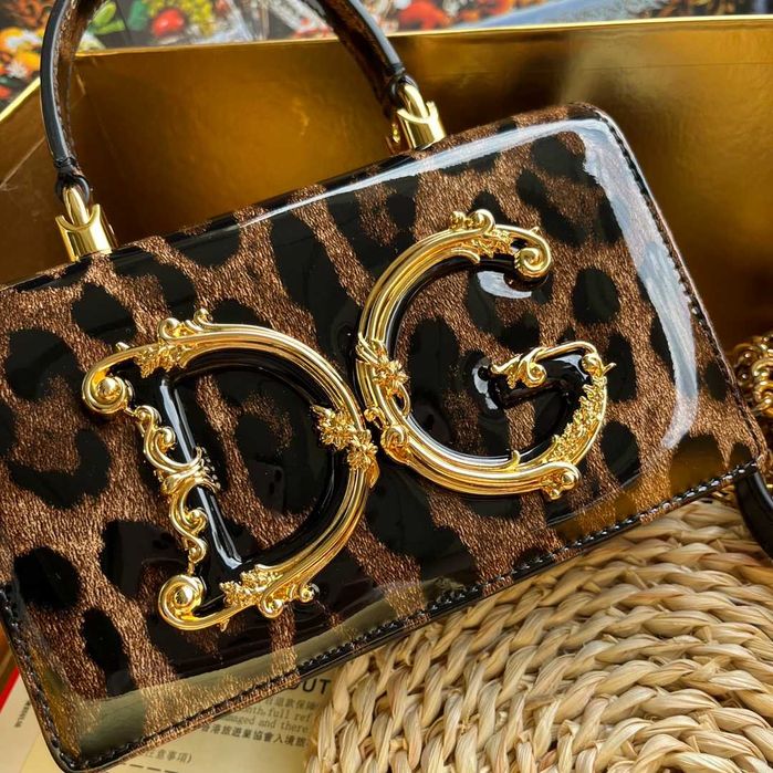 Geanta Dolce Gabbana Girls Mini 18 leopard cm, Premium