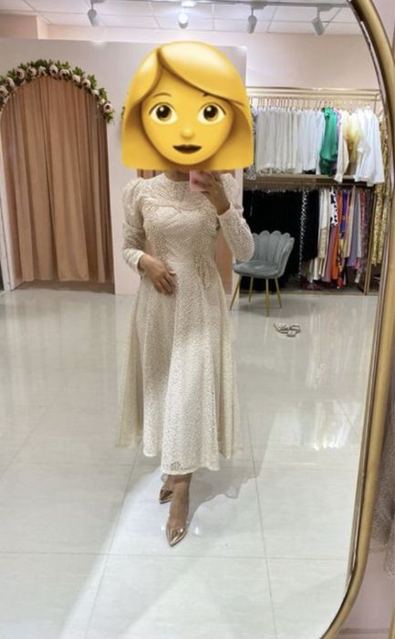 Платье вечерный беж