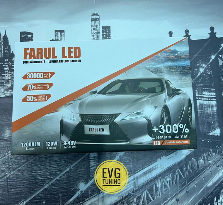 Becuri LED H11 120W 12000LM 6000K CANBUS